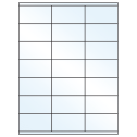 2.83" x 1.5" Crystal Clear Rectangular Sheet Labels