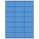 2.83" x 1.5" Fluorescent Blue Rectangular Sheet Labels