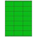2.83" x 1.5" Fluorescent Green Rectangular Sheet Labels