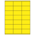 2.83" x 1.5" Fluorescent Yellow Rectangular Sheet Labels