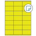 2.83" x 1.5" Fluorescent Yellow Rectangular Sheet Labels - Removable Adhesive