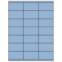 2.83" x 1.5" Pastel Blue Rectangular Sheet Labels