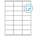 2.83" x 1.5" White Rectangular Sheet Labels - Removable Adhesive