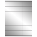 2.83" x 1.5" Silver Foil Rectangular Sheet Labels