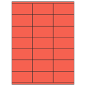 2.83" x 1.5" Red Rectangular Sheet Labels
