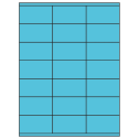 2.83" x 1.5" Turquoise Rectangular Sheet Labels