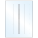 1.5" x 1.5" Crystal Clear Square Sheet Labels