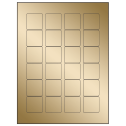 1.5" x 1.5" Gold Foil Square Sheet Labels