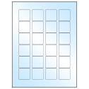 1.5" x 1.5" White Premium High Gloss Square Sheet Labels