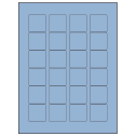 1.5" x 1.5" Pastel Blue Square Sheet Labels