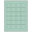 1.5" x 1.5" Pastel Green Square Sheet Labels