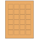 1.5" x 1.5" Pastel Orange Square Sheet Labels