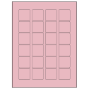 1.5" x 1.5" Pastel Pink Square Sheet Labels