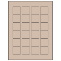 1.5" x 1.5" Pastel Tan Square Sheet Labels