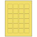 1.5" x 1.5" Pastel Yellow Square Sheet Labels