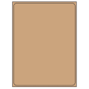 8.375" x 10.875" Brown Kraft Rectangular Sheet Labels