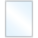 8.375" x 10.875" Crystal Clear Rectangular Sheet Labels
