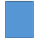 8.375" x 10.875" Fluorescent Blue Rectangular Sheet Labels
