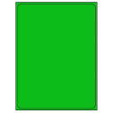 8.375" x 10.875" Fluorescent Green Rectangular Sheet Labels