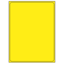 8.375" x 10.875" Fluorescent Yellow Rectangular Sheet Labels