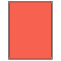 8.375" x 10.875" Red Rectangular Sheet Labels