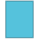 8.375" x 10.875" Turquoise Rectangular Sheet Labels