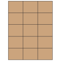 2.83" x 2.2" Brown Kraft Rectangular Sheet Labels