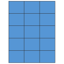 2.83" x 2.2" Fluorescent Blue Rectangular Sheet Labels
