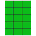 2.83" x 2.2" Fluorescent Green Rectangular Sheet Labels
