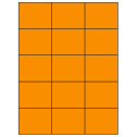 2.83" x 2.2" Fluorescent Orange Rectangular Sheet Labels