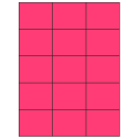 2.83" x 2.2" Fluorescent Pink Rectangular Sheet Labels