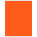 2.83" x 2.2" Fluorescent Red Rectangular Sheet Labels