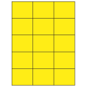 2.83" x 2.2" Fluorescent Yellow Rectangular Sheet Labels