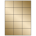 2.83" x 2.2" Gold Foil Rectangular Sheet Labels