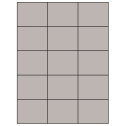 2.83" x 2.2" Gray Rectangular Sheet Labels
