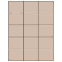 2.83" x 2.2" Pastel Tan Rectangular Sheet Labels