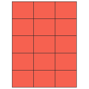 2.83" x 2.2" Red Rectangular Sheet Labels