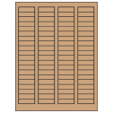1.7225" x 0.5" Brown Kraft Rectangular Sheet Labels