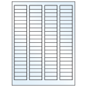 1.7225" x 0.5" Crystal Clear Rectangular Sheet Labels