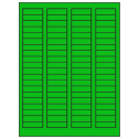 1.7225" x 0.5" Fluorescent Green Rectangular Sheet Labels
