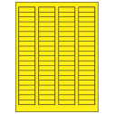 1.7225" x 0.5" Fluorescent Yellow Rectangular Sheet Labels