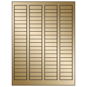 1.7225" x 0.5" Gold Foil Rectangular Sheet Labels