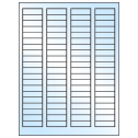 1.7225" x 0.5" White Premium High Gloss Rectangular Sheet Labels