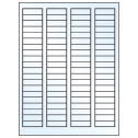1.7225" x 0.5" White Mid Gloss Rectangular Sheet Labels