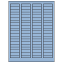 1.7225" x 0.5" Pastel Blue Rectangular Sheet Labels