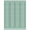 1.7225" x 0.5" Pastel Green Rectangular Sheet Labels