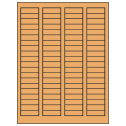 1.7225" x 0.5" Pastel Orange Rectangular Sheet Labels