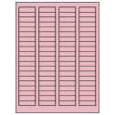 1.7225" x 0.5" Pastel Pink Rectangular Sheet Labels
