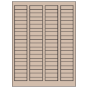 1.7225" x 0.5" Pastel Tan Rectangular Sheet Labels