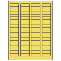 1.7225" x 0.5" Pastel Yellow Rectangular Sheet Labels